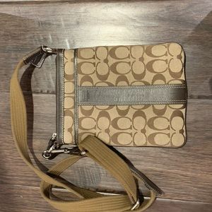 coach brown cross body bag!